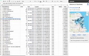 GeoSheets screenshot 1