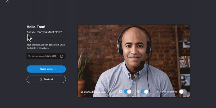 Skype launches free one click conference calls that don't require accounts to combat Zoom image