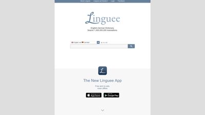 Linguee start page
