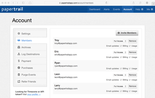 Papertrail screenshot 1