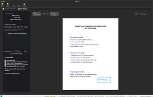 PDF signing with signature library