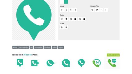 Editor features: Set colors, rotate, scale, flip and more