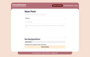 StartupRoasters screenshot 2