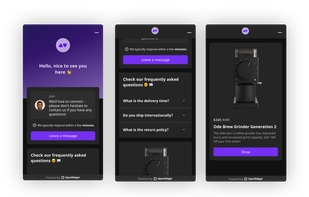 Contact Form, FAQ and Product Cards widgets