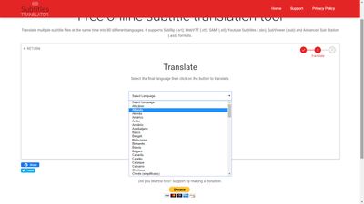 Translates for all Google Translate languages.