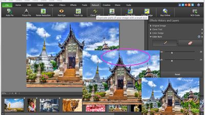 PhotoPad Photo Editor Retouch using Clone Tool