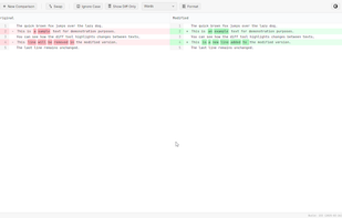 Code Comparison - Syntax highlighting and line-by-line diff