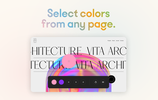 Select colors from any page.