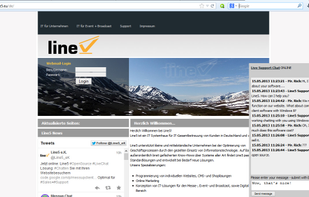 Chat window on a website