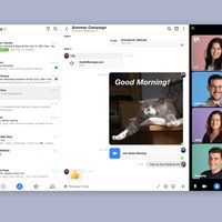 Go from email, to team chat, tov video call in one seamless flow. Use gifs or voice messages in any conversation.