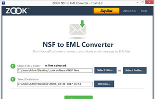 ZOOK NSF to EML Converter screenshot 1