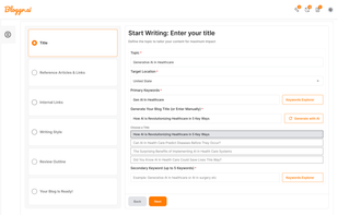 Bloggr AI screenshot 2