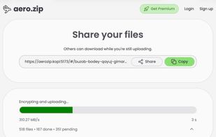 Encrypting and uploading files at high speed.