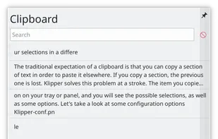 Klipper screenshot 1