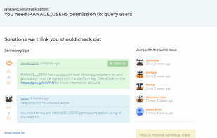Samebug screenshot 2