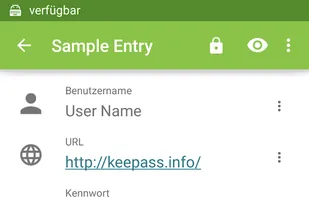 Keepass2Android screenshot 1