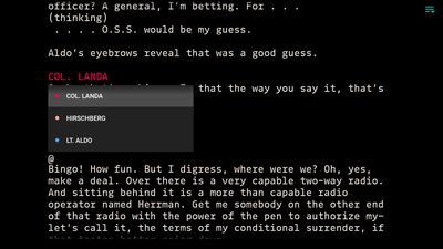 Screen-writing: Fountain characters prompt