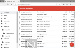 Inbox with some read e-mails