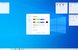With the main window, change the appearance of partitions