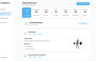 SupaWorkout screenshot 1