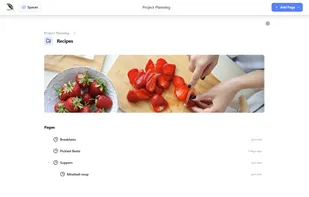 Group under a header page