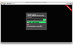 Welcome page - create a custom board here without registration