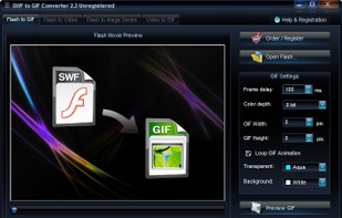 SWF-AVI-GIF Converter screenshot 1