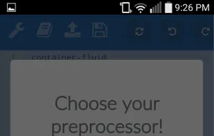 kodeWeave supports Jade, Stylus, and CoffeeScript preprocessors