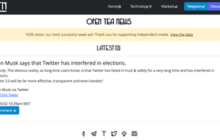 Open Tea News' homepage