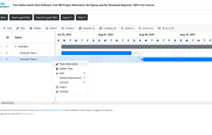 Online Gantt screenshot 1