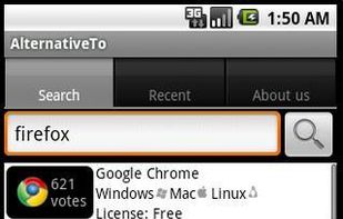 AlternativeTo Android Client screenshot 1