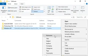 The program integrates into the context menu 
