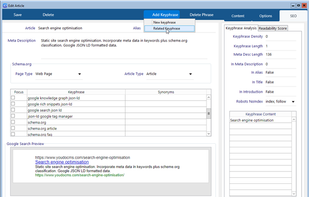 Optimise your SEO including JSON-LD and search preview