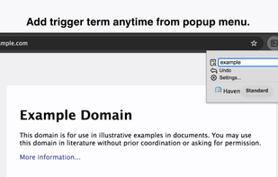 Haven: One-Click Filter for Triggers screenshot 3