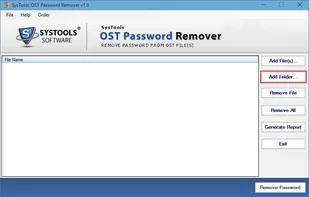 SysTools OST Password Remover screenshot 1