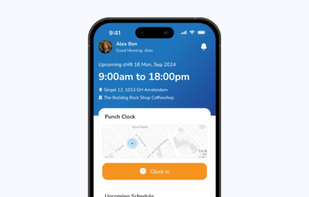 Mobile UI of our Workforce Management software
