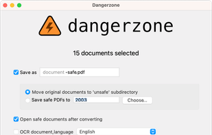 Dangerzone screenshot 1