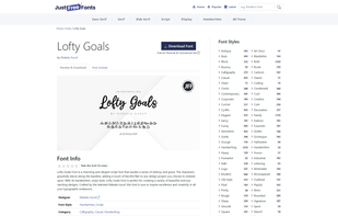 JustFreeFonts.com Font Download Page
