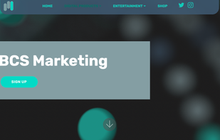 The BCS Marketing sign up page.