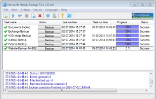 Handy Backup screenshot 1