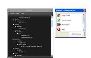 Main interface showing bookmarklet creation