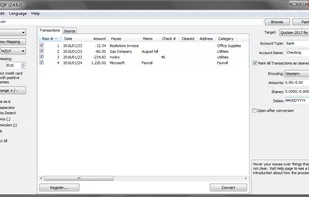 CSV2QIF screenshot 1