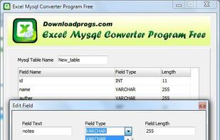 Excel Mysql Converter Program Free screenshot 1