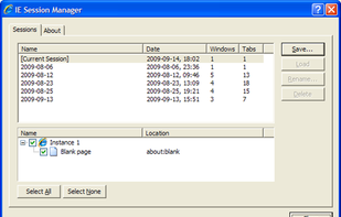IE Session Manager screenshot 1