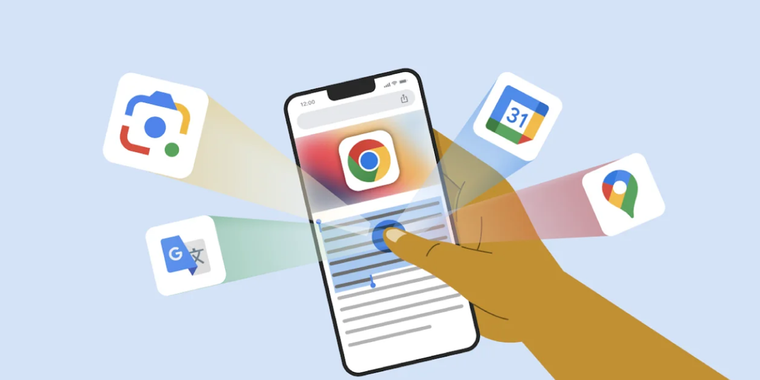 The latest Chrome update on iOS introduces GMap address detection, Calendar and Lens integration, among other features image