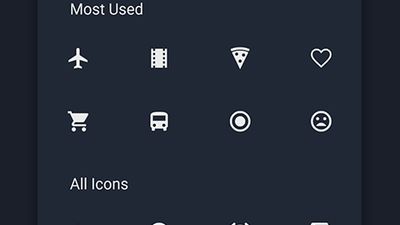 The icon picking page. From here you can:
- Choose from 348 different icons