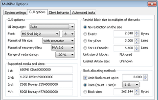 MultiPar screenshot 2