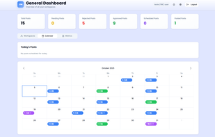 Workspace - Content calendar