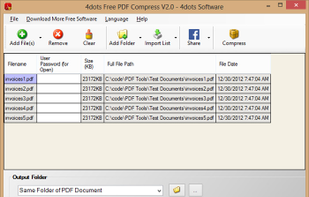 4dots Free PDF Compress screenshot 1