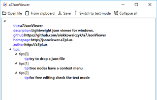 a7 JsonViewer screenshot 1